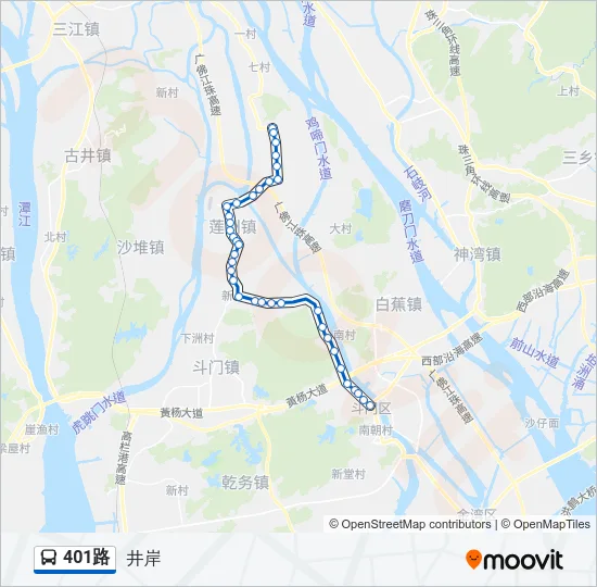401路 Bus Line Map