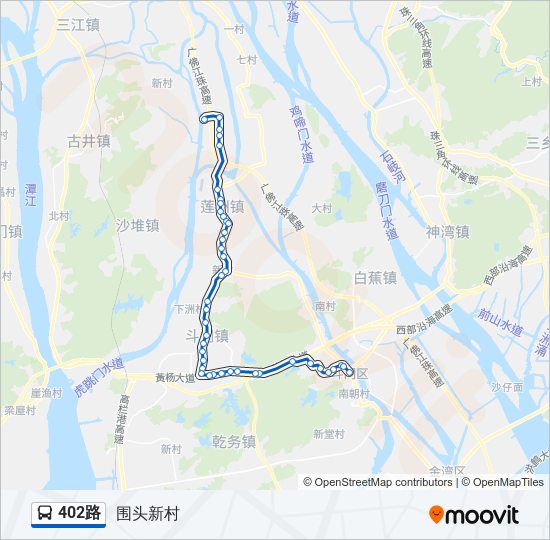 402路 bus Line Map