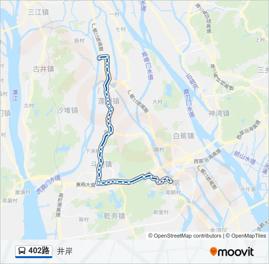402路 Bus Line Map