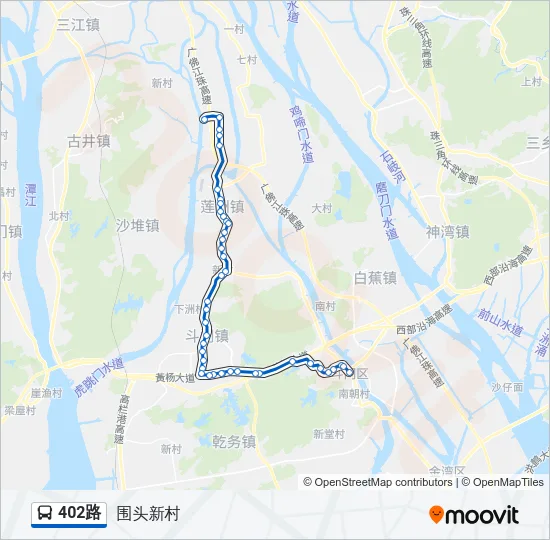 402路 Bus Line Map