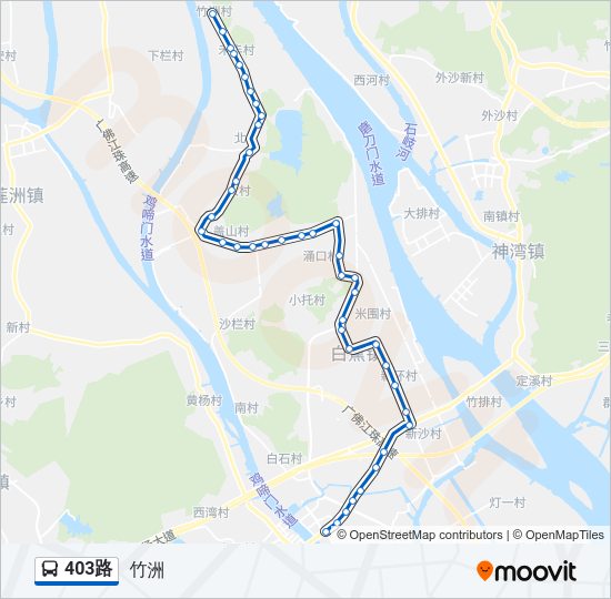 公交403路的线路图