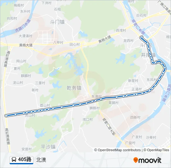 405路 Bus Line Map