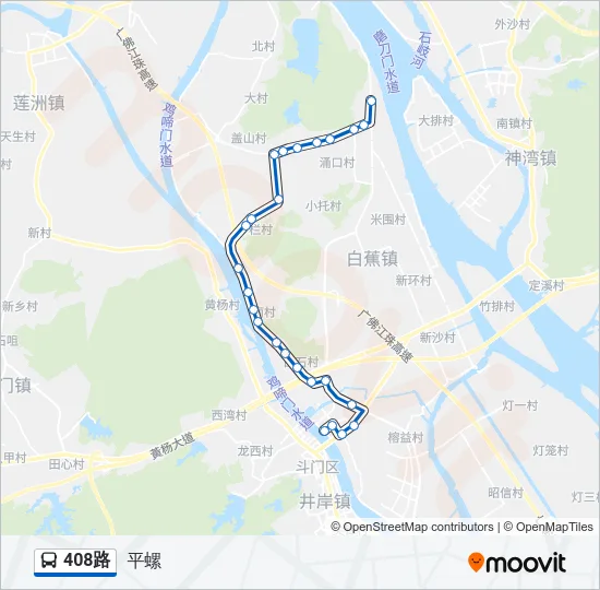 408路 Bus Line Map