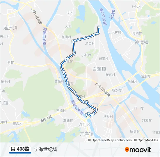 408路 Bus Line Map