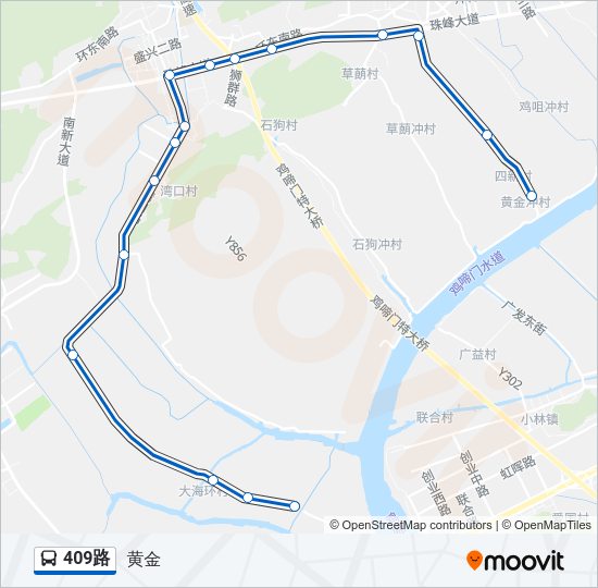 公交409路的线路图