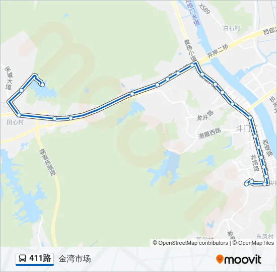 411路 Bus Line Map