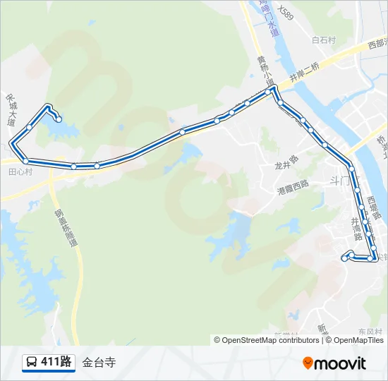 411路 Bus Line Map