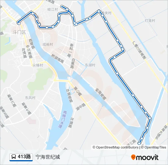 413路 Bus Line Map