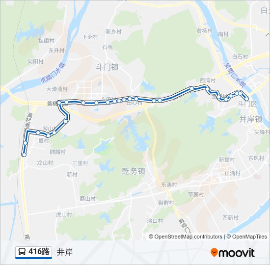 公交416路的线路图