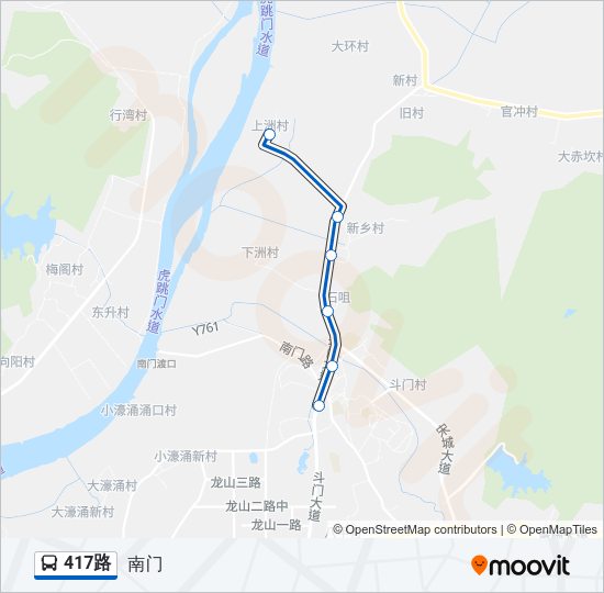 公交417路的线路图