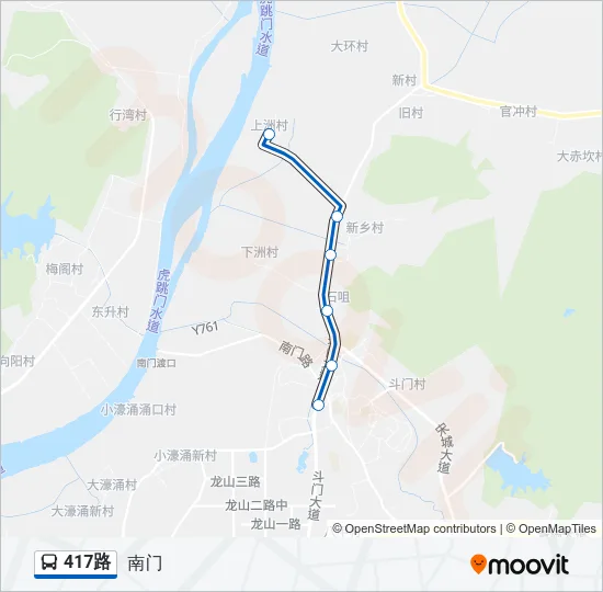 417路 Bus Line Map