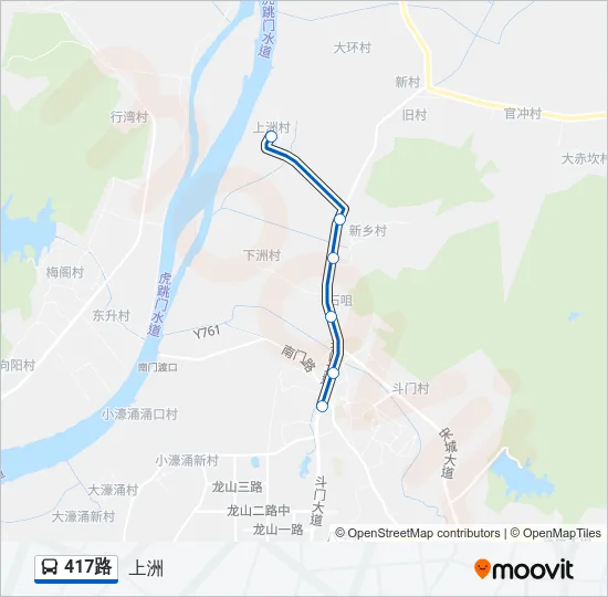 417路 Bus Line Map