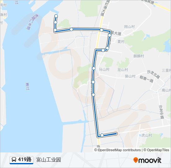 公交419路的线路图