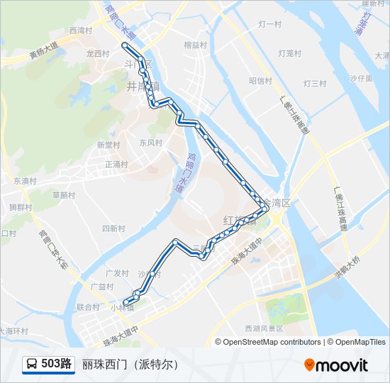 503路 bus Line Map