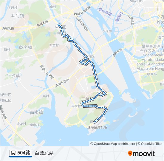 公交504路的线路图