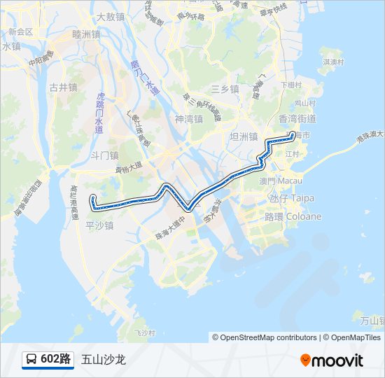 公交602路的线路图