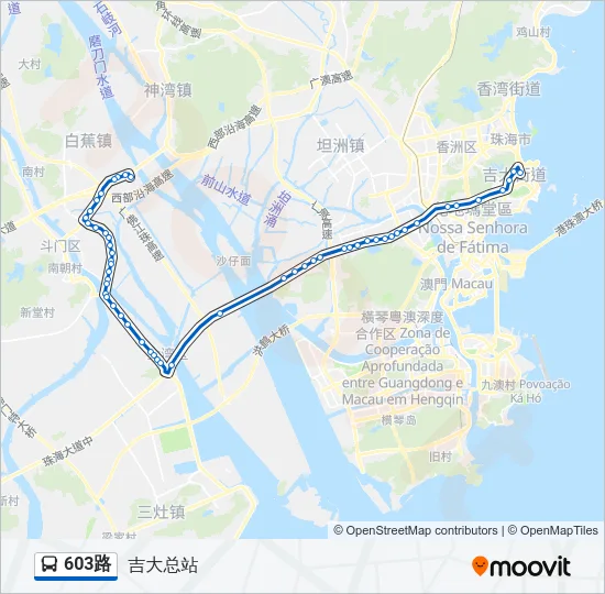 603路 Bus Line Map
