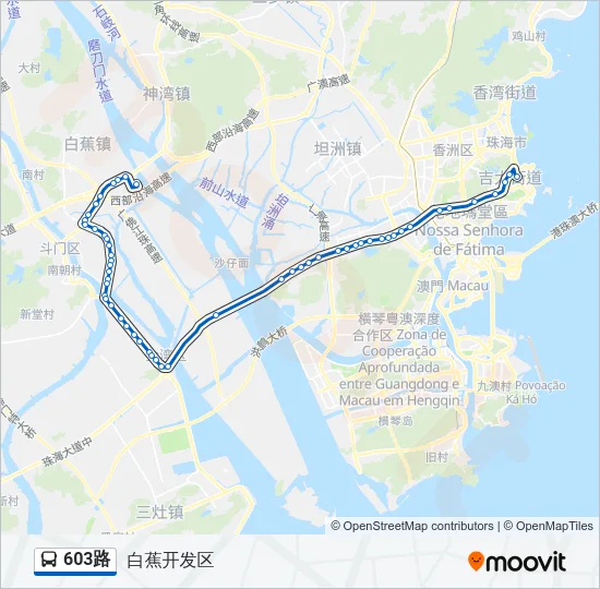 603路 Bus Line Map