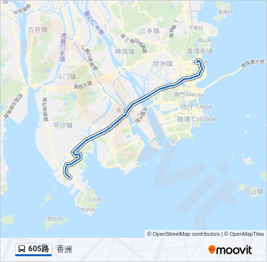 公交605路的线路图