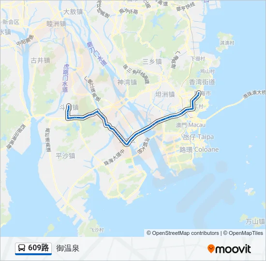 609路 Bus Line Map