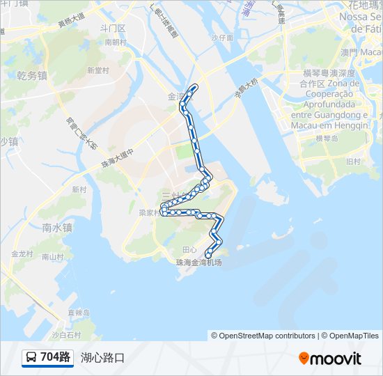 704路 bus Line Map