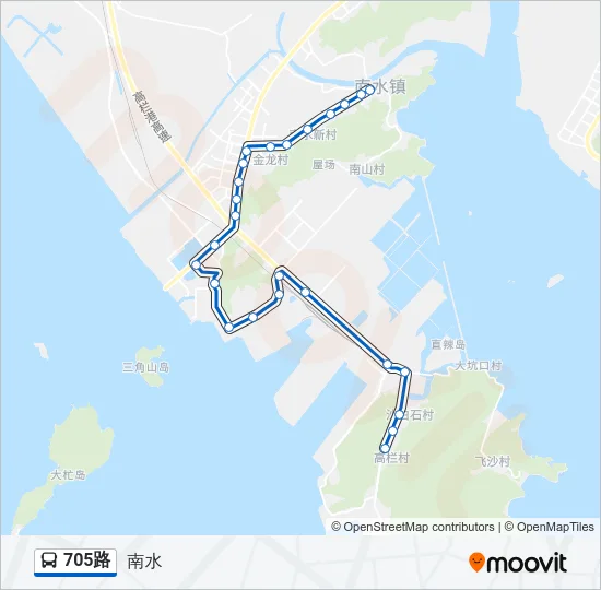 705路 Bus Line Map
