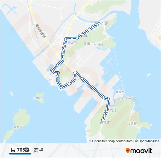 705路 Bus Line Map