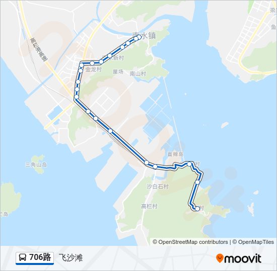 公交706路的线路图
