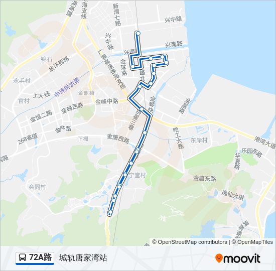 72A路 bus Line Map