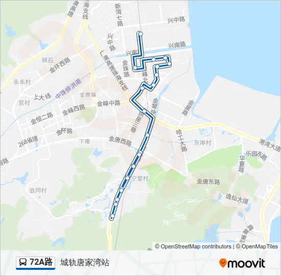 72A路 Bus Line Map