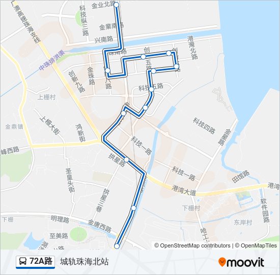 72A路 bus Line Map