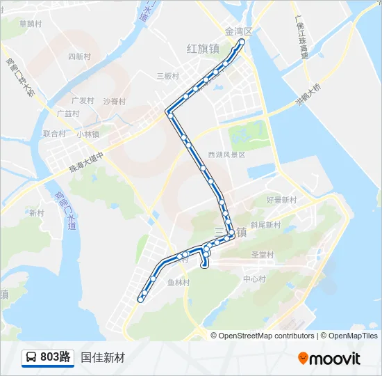 803路 Bus Line Map