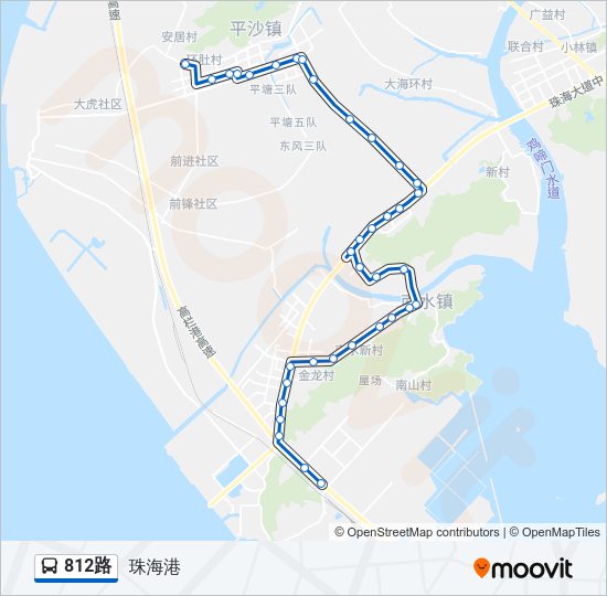 公交812路的线路图