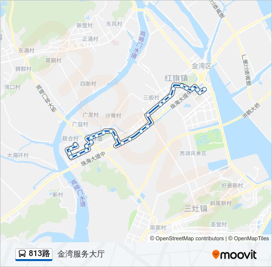 813路 bus Line Map