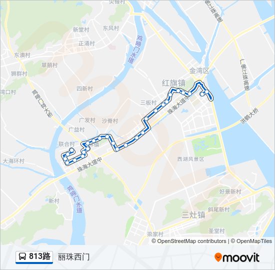 813路 bus Line Map