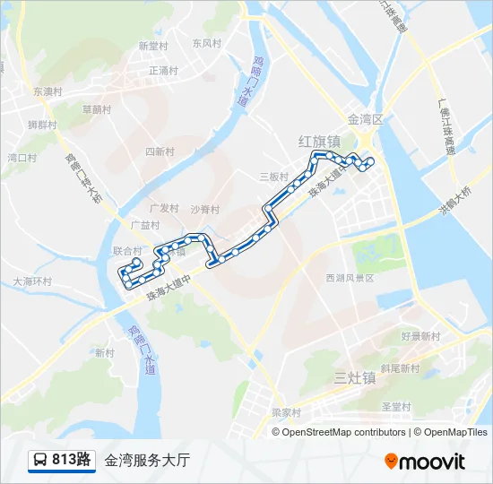 813路 Bus Line Map