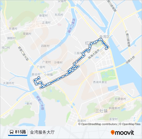 公交815路的线路图