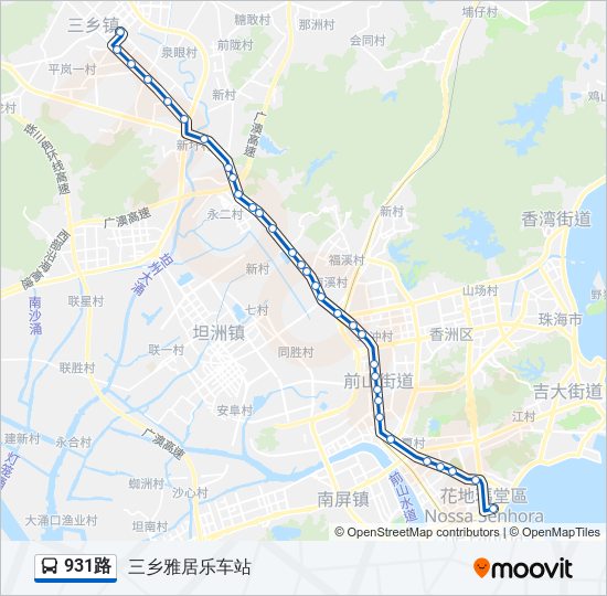 931路 bus Line Map