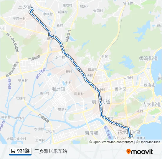931路 Bus Line Map