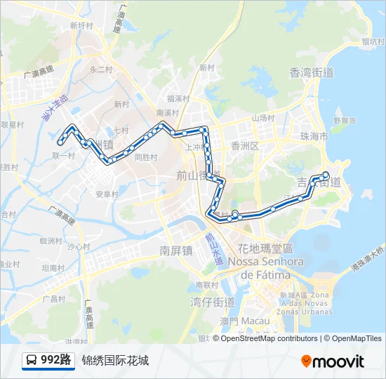 992路 Bus Line Map