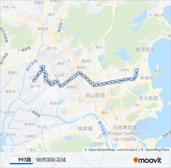993路 bus Line Map