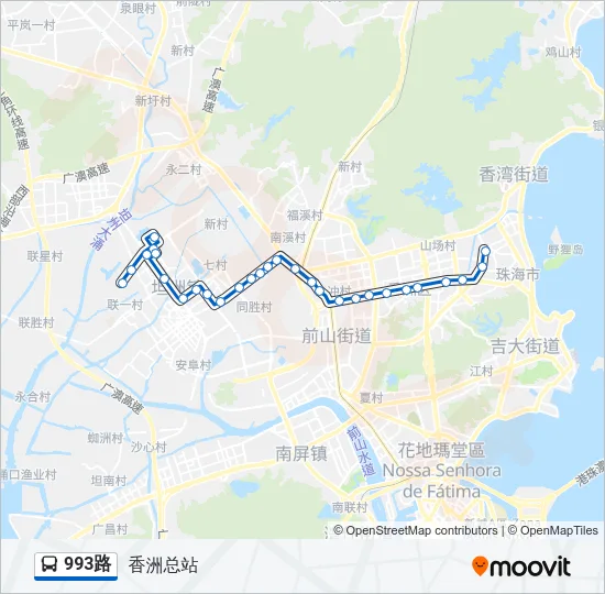 993路 Bus Line Map