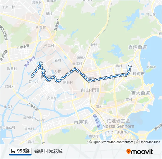 993路 Bus Line Map