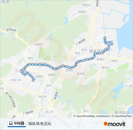 998路 Bus Line Map