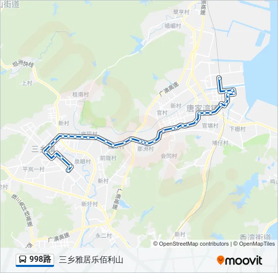 998路 Bus Line Map