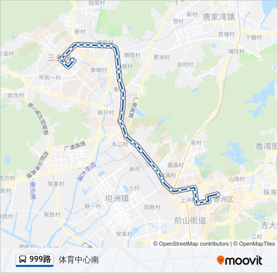 999路 bus Line Map