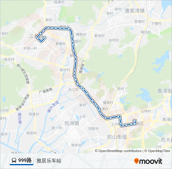 999路 Bus Line Map