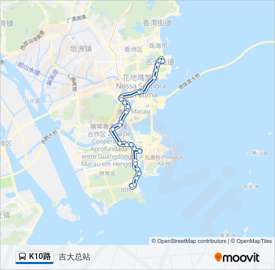 K10路 bus Line Map