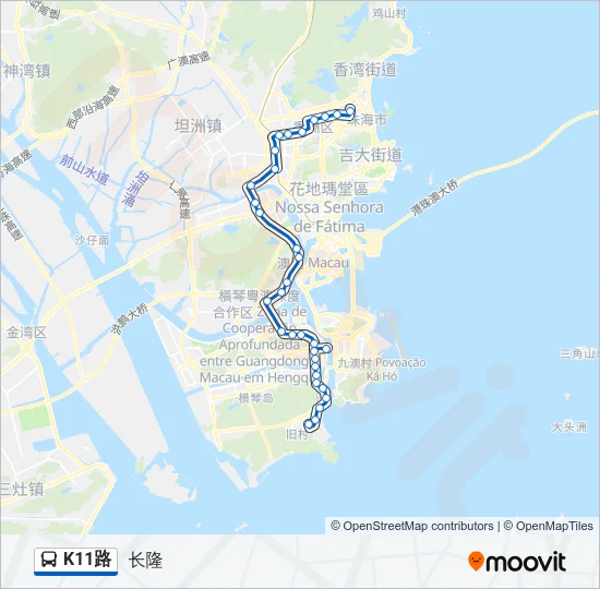 K11路 Bus Line Map