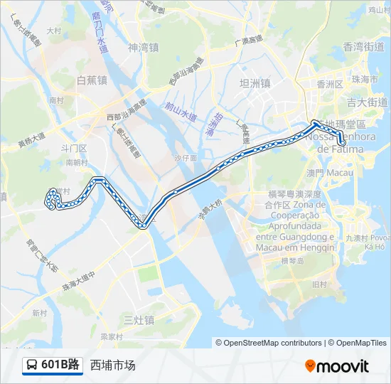601B路 Bus Line Map